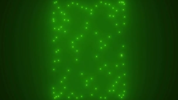 Green Firefly Orb Dancing Circular Motion Foggy Night Loop — стокове відео