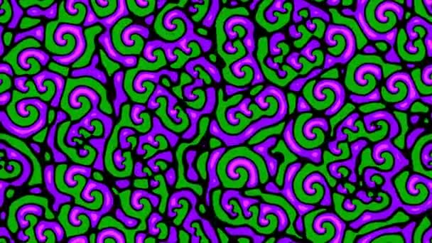 Organic Brain Pattern Multi Color Texture Background Loop Iii — Stock Video