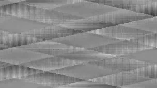 Grayscale Geometric Dot Matrix Σχήματα Μετασχηματισμού Βρόχο — Αρχείο Βίντεο