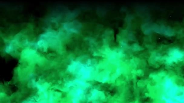 激しい緑の炎地獄の地獄焦げ特殊効果の地獄の地獄の地獄 — ストック動画