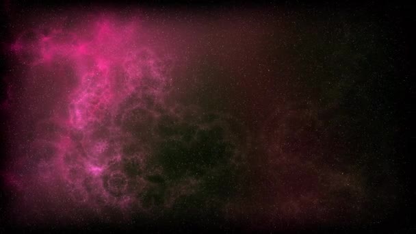 Roter Gasnebel Galaxie Sterne Milchstraße Ionenspur Raum — Stockvideo