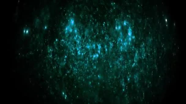 Orbes Azules Giratorios Galaxia Vía Láctea Ciencia Espacial Fondo Oscuro — Vídeo de stock