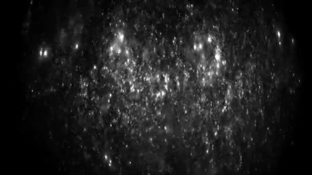 Rotierende Graustufen Kugeln Galaxis Milchstraße Weltraum Wissenschaft Vor Dunklem Hintergrund — Stockvideo