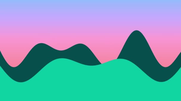 Zen Waves Animation Серым Цветовым Фоном — стоковое видео