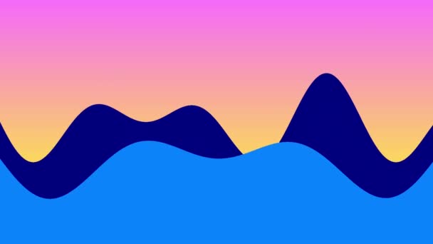 Zen Waves Animation Graphy Colors Background — стоковое видео