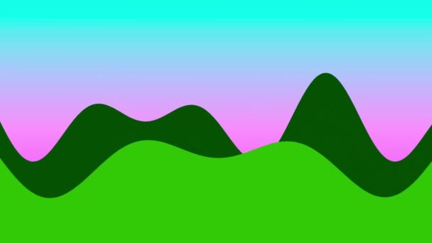 Дзен Хвилі Анімація Градієнтними Кольорами Фон Iii — стокове відео