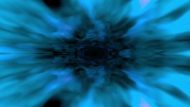 Bewegung Des Blauen Nebels Weltraumtunnel — Stockvideo