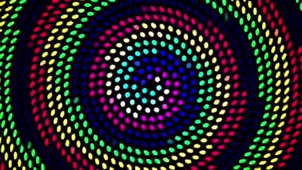 Πολύχρωμο Spiral Polka Dot Mandala — Αρχείο Βίντεο