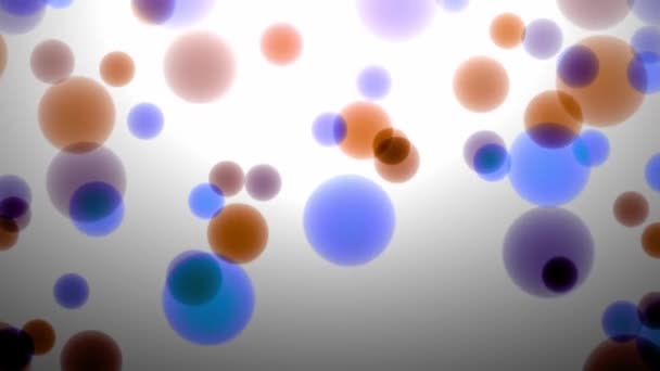 Цветные Жидкие Прозрачные Пузырьковые Точки Плавающие — стоковое видео