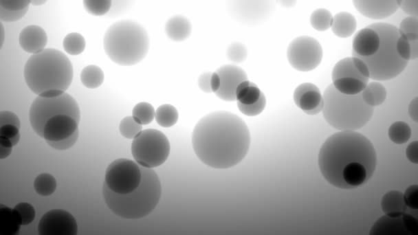 Черно Белая Жидкая Прозрачная Прозрачная Пузырчатая Точка — стоковое видео