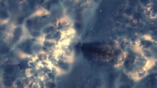Uzay Galaksisi Boyunca Gezen Samanyolu Açık Nebula Yıldızları — Stok video