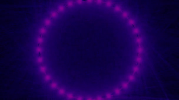 Laser Viola Elettrico Globe Simulazione Flicker Luci Neon Ray Trace — Video Stock
