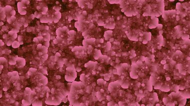 Kırmızı Su Rengi Çiçek Desenli Duvar Kağıdı