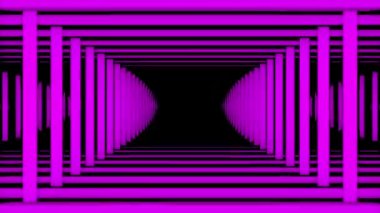 Mor Sonu Gelmeyen Koridor Karanlık Arkaplan Döngüsüne Tekrarlayan Animasyon