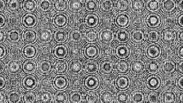 Dither Radial Explosion Black White Pixel Repetitive Animation — 图库视频影像