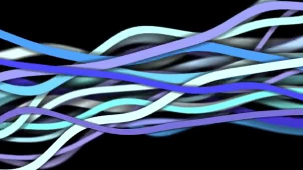 Багаторазовий Напруга Spaghetti Noodle Wiggly Анімація — стокове відео