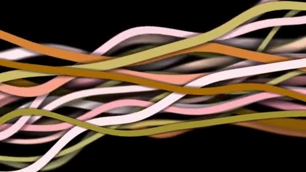 Багаторазовий Напруга Spaghetti Noodle Wiggly Animation — стокове відео