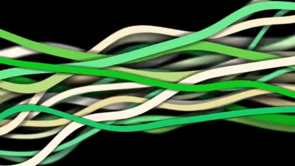 Meervoudige Spaghetti Noodle Wiggly Animation Iii — Stockvideo