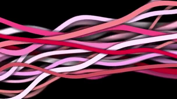 Meervoudige Spaghetti Noodle Wiggly Animatie — Stockvideo