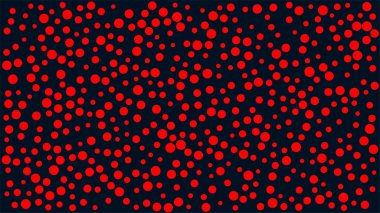 Karanlık Arkaplan Duvar Kağıdına Dağılmış Kırmızı Polka Nokta Çemberi