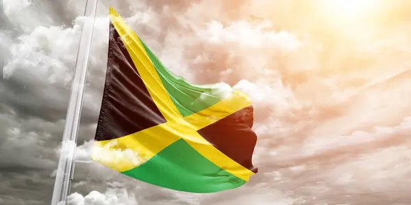 자메이카의 아름다운 위에서 흔들고 — 스톡 사진