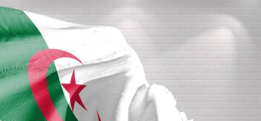 Avusturya ulusal bayrak kumaşı güzel tuğlalar üzerinde sallanıyor.