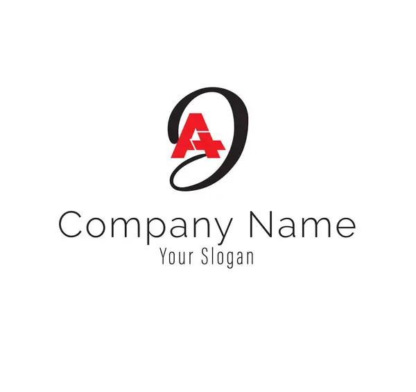 A harfi logo tasarımı vektör çizimi