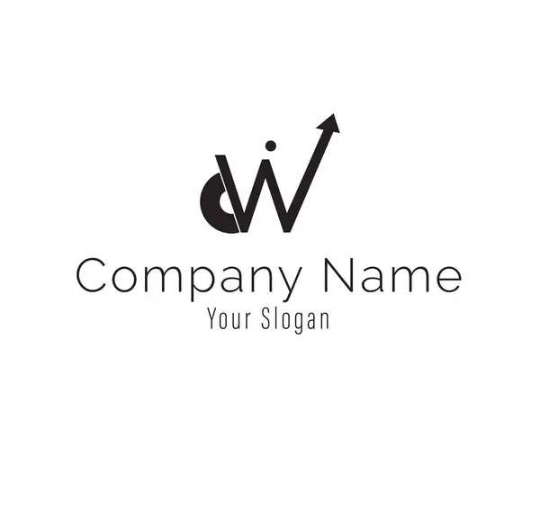 W harfi logo vektör şablonu