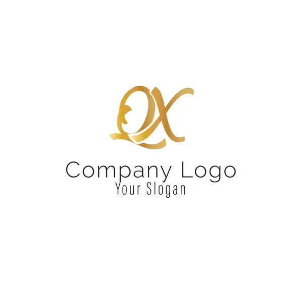 stock vector QX logo design vector template design for brand