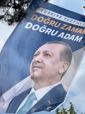 İstanbul, Türkiye, Mayıs 2023, Erdoğan 'ın seçim kampanyası