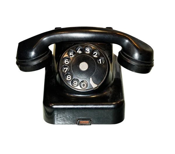 Beyaz arka plan üzerinde izole eski vintage telefon