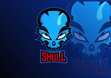 kafatası oyun logosu maskotu tasarımı