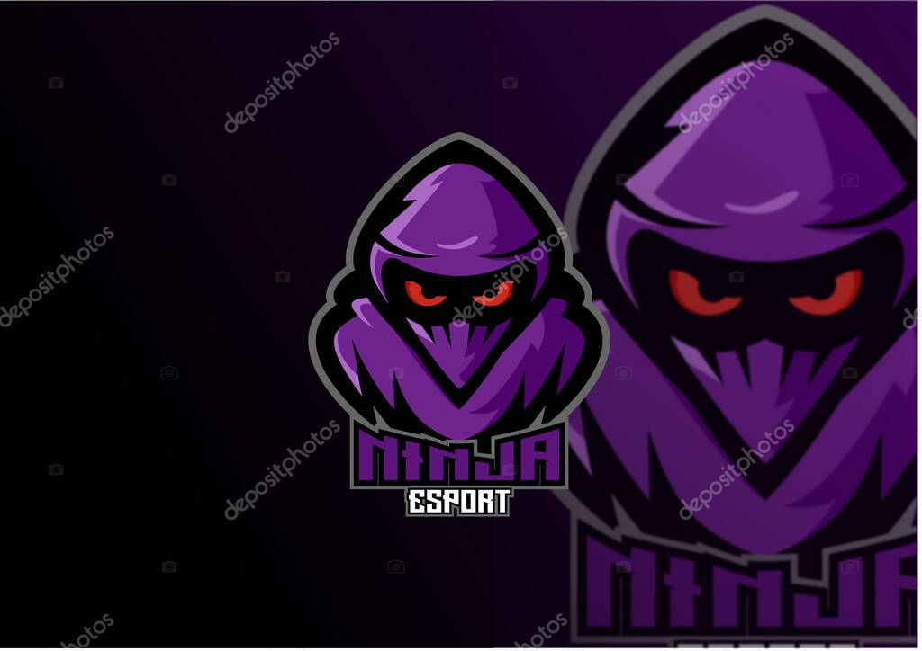 Ninja esport logo design premium mascot