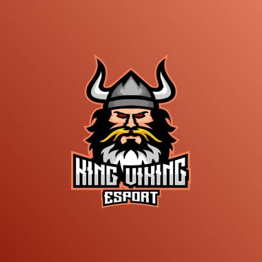 Kral Viking logo esport takım tasarımı