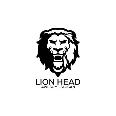 Aslan başlı logo tasarım sanatı