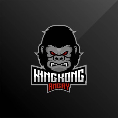 kingkong kızgın logo tasarımı maskot esport takımı