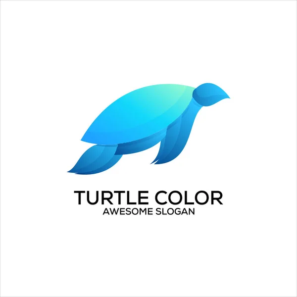 stock vector turtle logo gradient colorful design