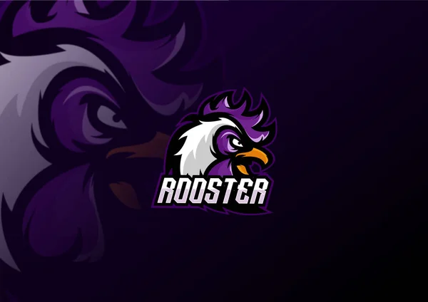 stock vector rooster logo esport team design