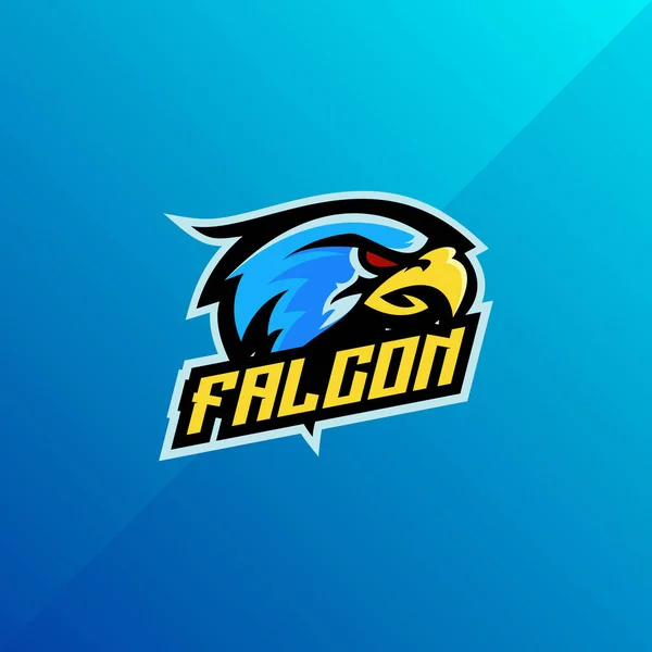 Falcon başkanı logo esport takım tasarım maskot