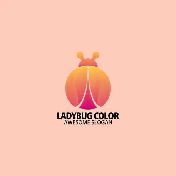 Uğurböceği logo tasarımı gradyan renkli