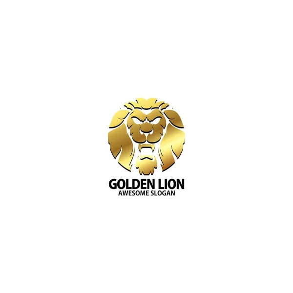 stock vector lion head with luxury logo design