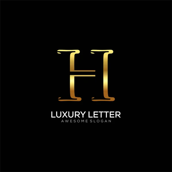 Litera Logo Luksusową Kolorystyką — Wektor stockowy