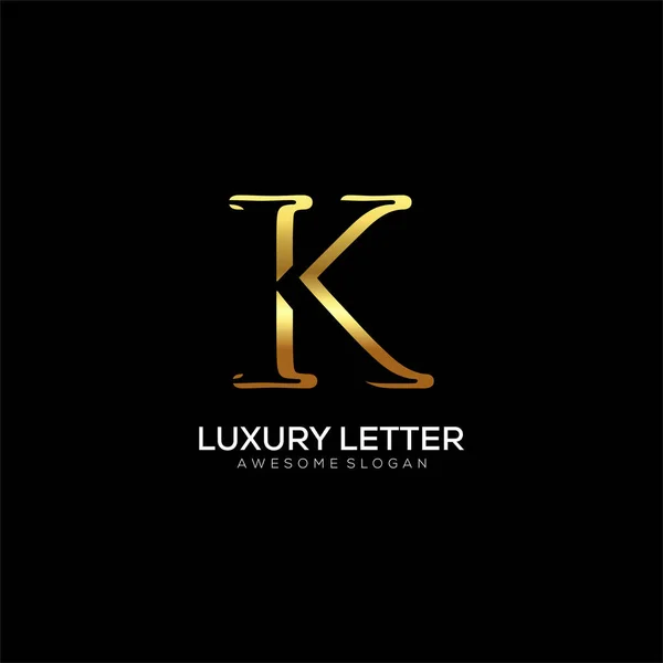 Litera Logo Luksusową Kolorystyką — Wektor stockowy