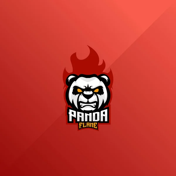 Alev panda logosu esport tasarım maskotu