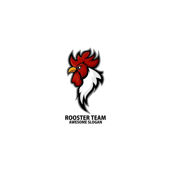 Rooster takımı logo oyun esport tasarımı