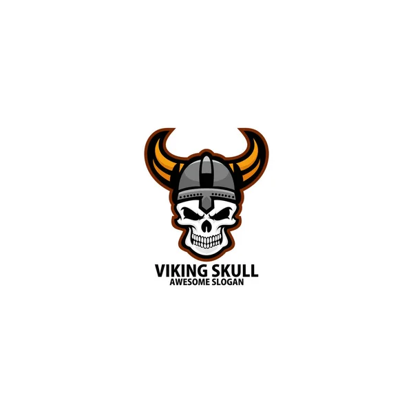 Viking kafatası logosu oyun esport tasarımı