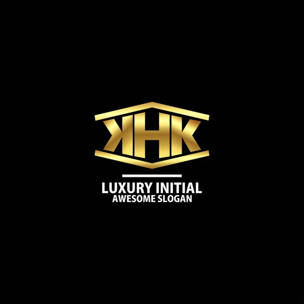 Anfängliche Mit Immobilien Design Logo Luxusfarbe — Stockvektor