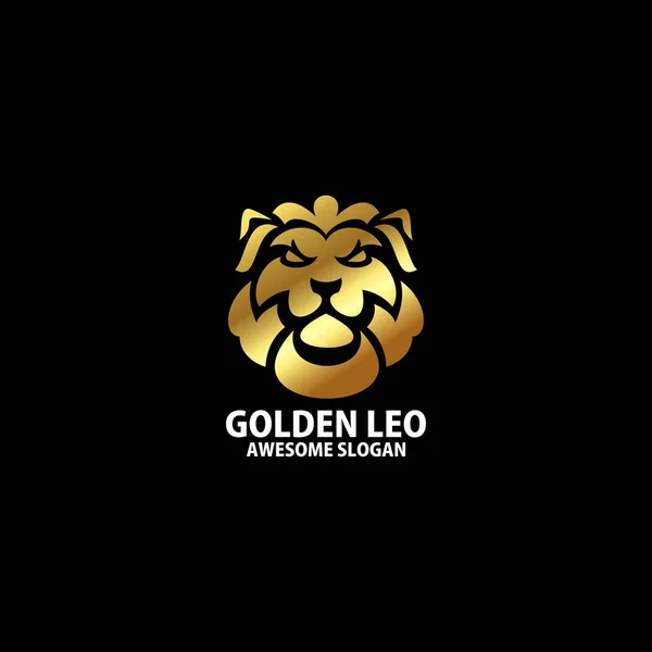 stock vector golden lion logo design luxury gradient color