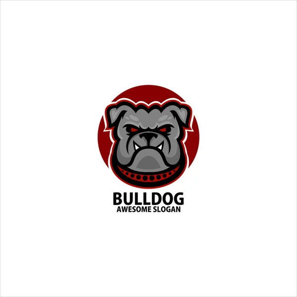 stock vector bulldog head logo gaming esport design