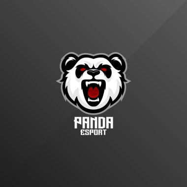 panda esport logo tasarımı oyun maskotu